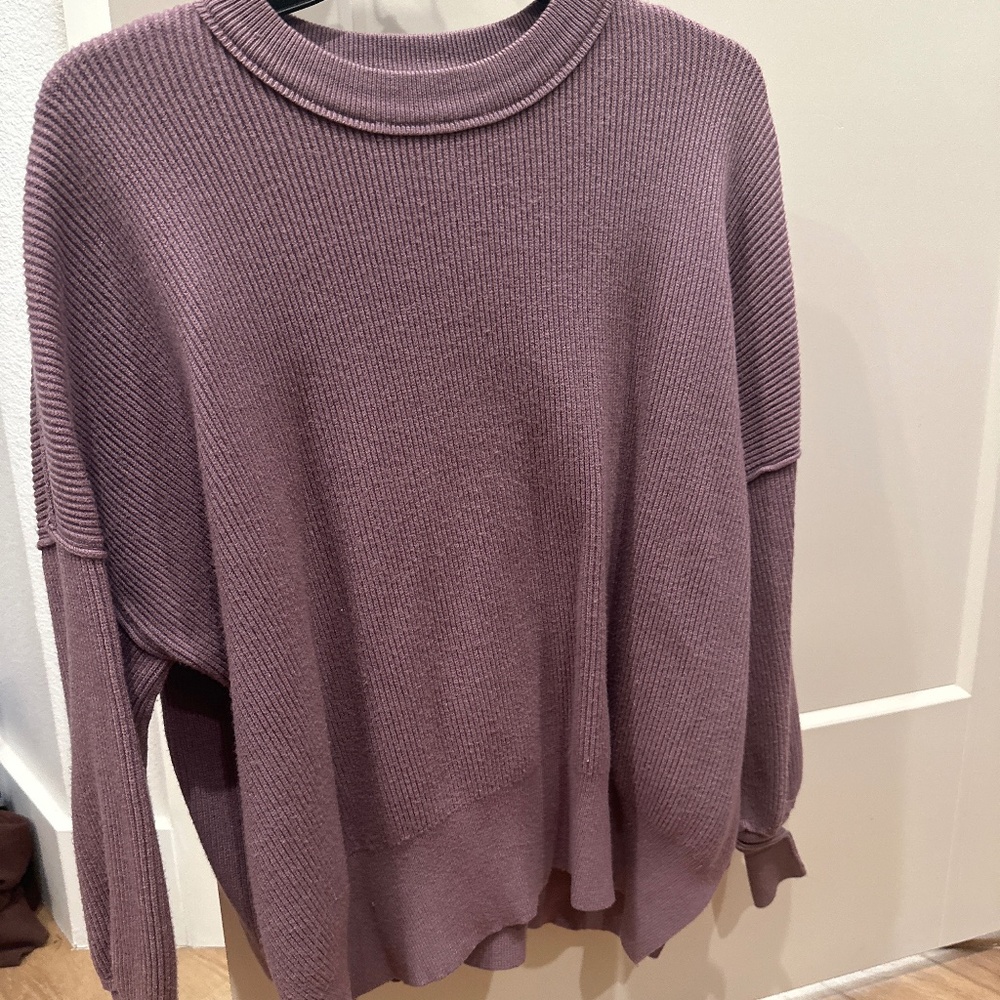 Purple oversized batwing sweater